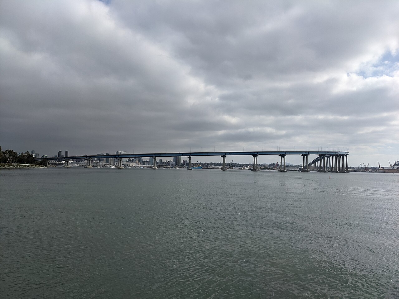 Coronado bridge from San Diego bay