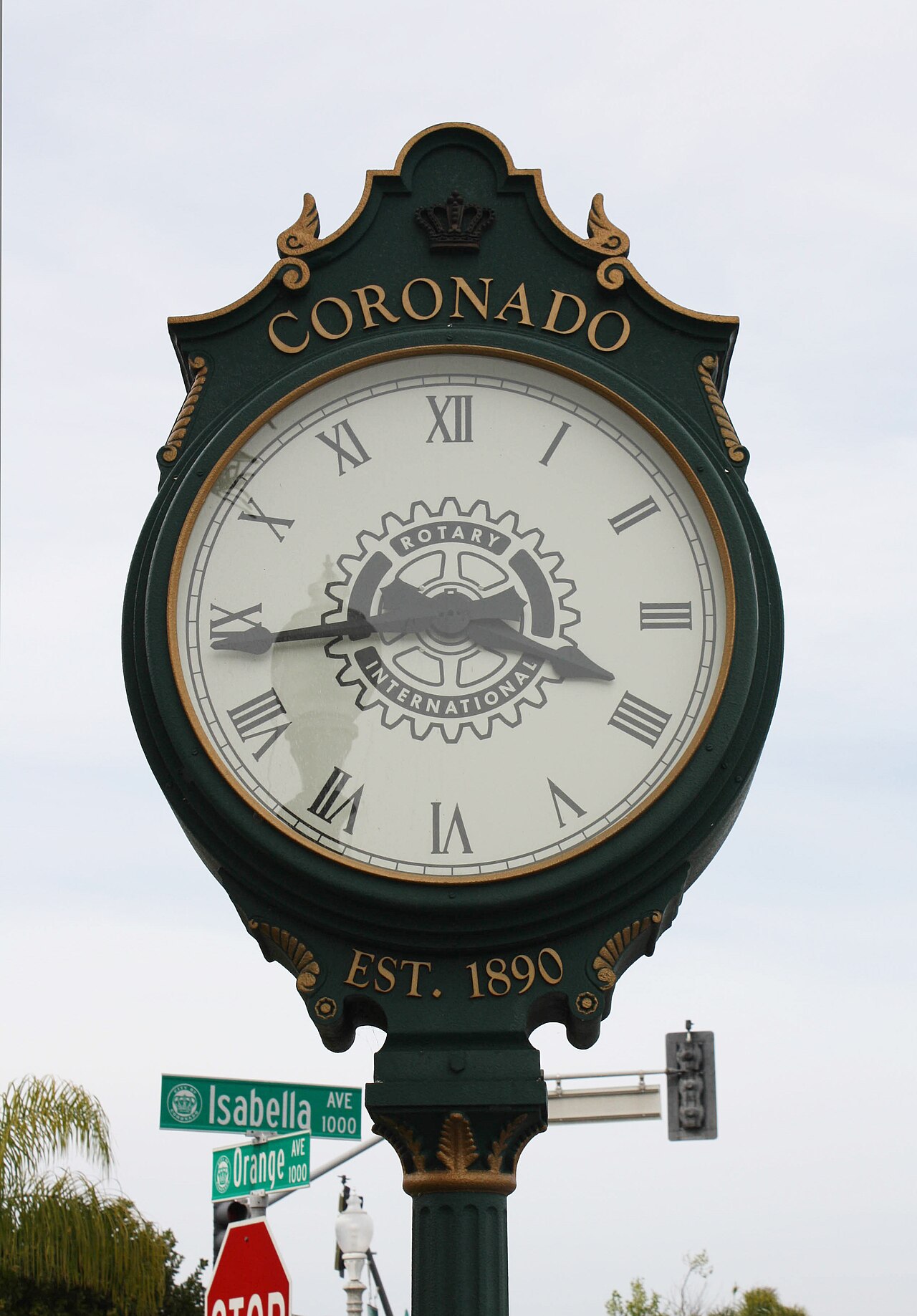 Coronado street clock