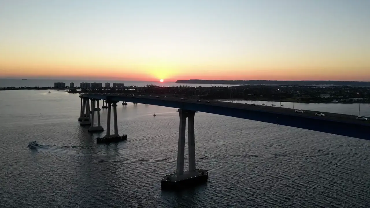Coronado Bridge at sunset